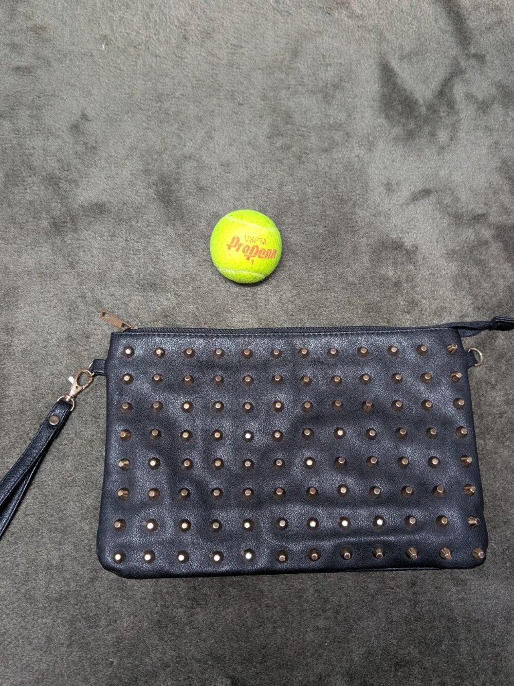 Black studded wristlet or purse